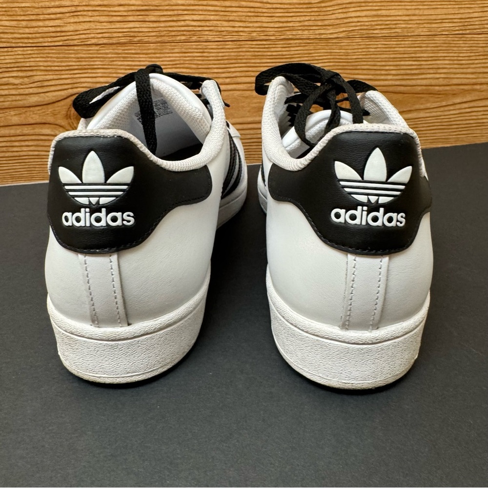 Adidas Superstar Low Top White with Black Stripes Shell Toe Sneakers Mens 12 - Picture 2 of 10